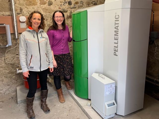 Biomass boiler at the Scottish Dolphin Centre